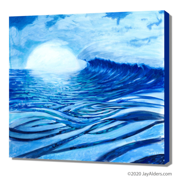 Blue Iron - Stylized Abstract Ocean Art Print