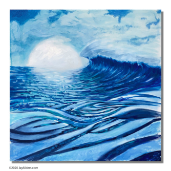 Blue Iron - Original surfing artwork painting