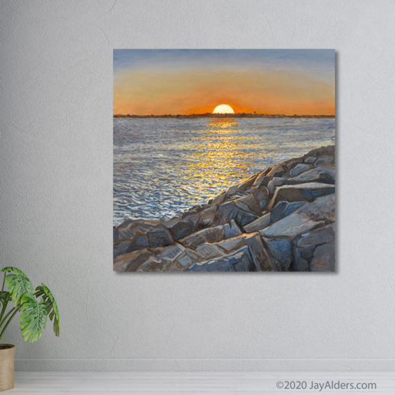 Sunset at the Inlet - beach art for your home beach decor