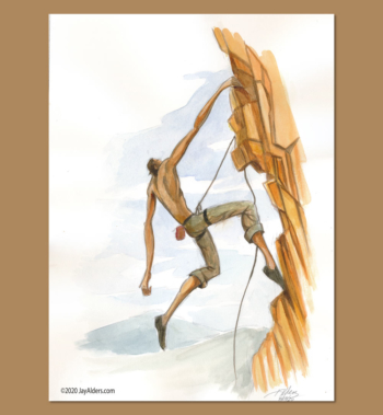 To The Top - Rock Climbing Artwork