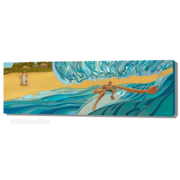 Way More Ohana - Museum Quality Modern Surfing Art Print by Jay Alders