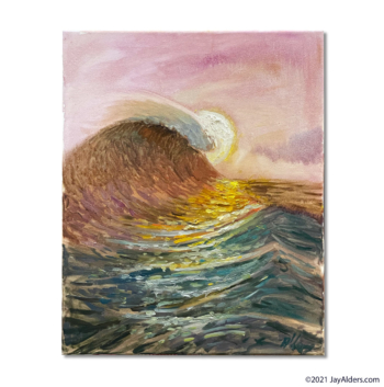 Impasto modern surf art painting -The Sea 20210127