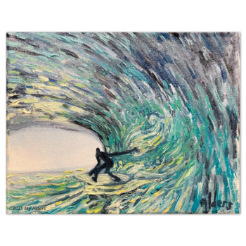 Contemporary Surfer Artwork Painting by Jay Alders