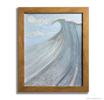 Stylized contemporary ocean wave painting by Jay Alders