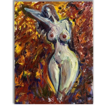 "Impasto Nude" original figurative oil painting by Jay Alders