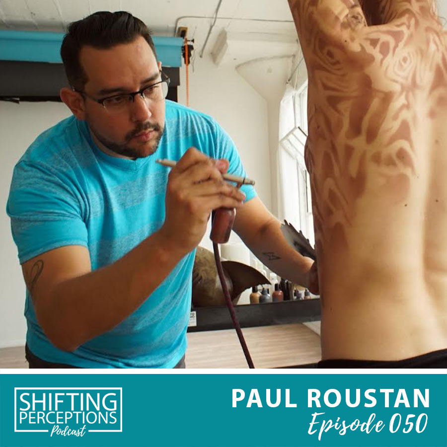 Paul Roustan body painting models
