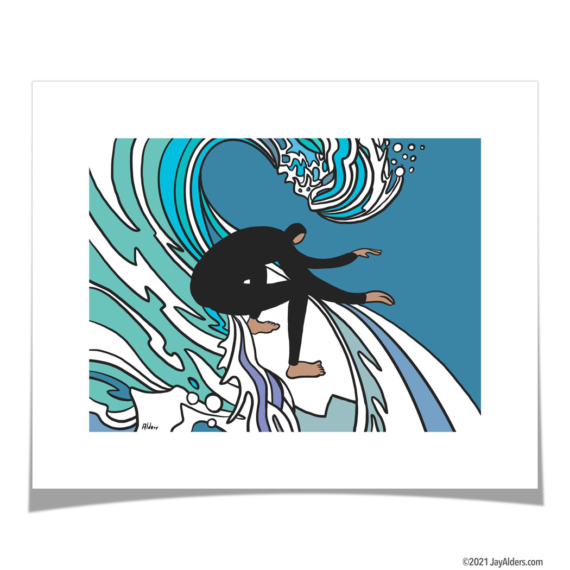 Surfer 72121 Contemporary minimalist artwork by Jay Alders