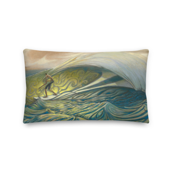 Throw pillow -surf decor , art by Jay Alders