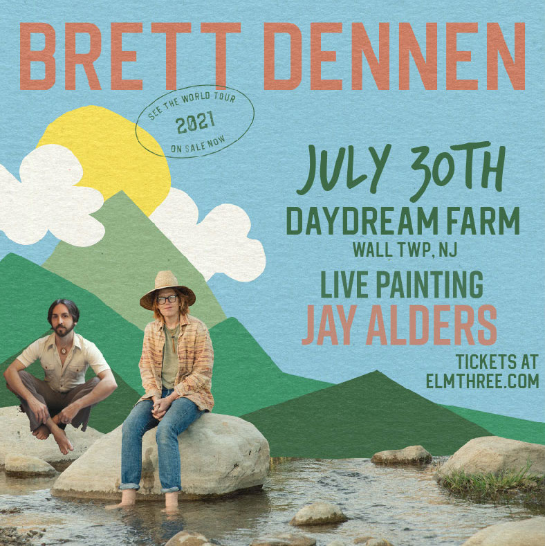 Jay Alders live painting with Brett Dennen in Wall, NJ