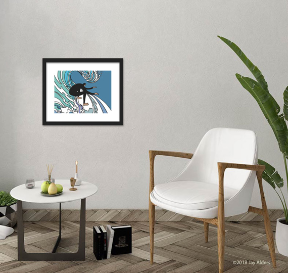 surfer 72121 art for beach house themed decor by Jay Alders