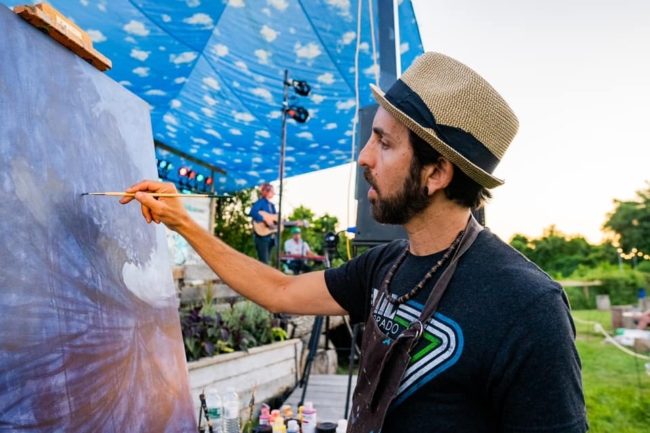 Jay Alders live painting with Brett Dennnen