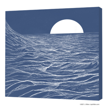 Driving seas- Oceanic line art by Jay Alders