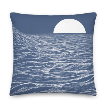 contemporary coastal art decor throw pillow
