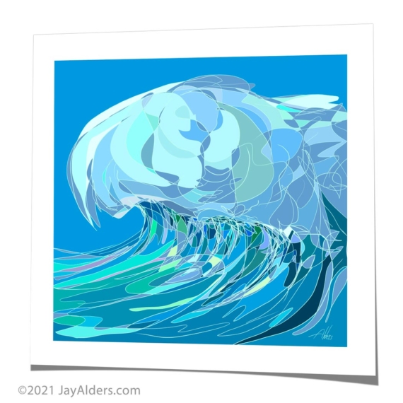 modern abstract surf art
