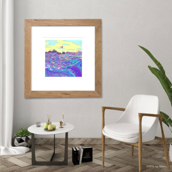 Trippy ocean art print by Jay Alders