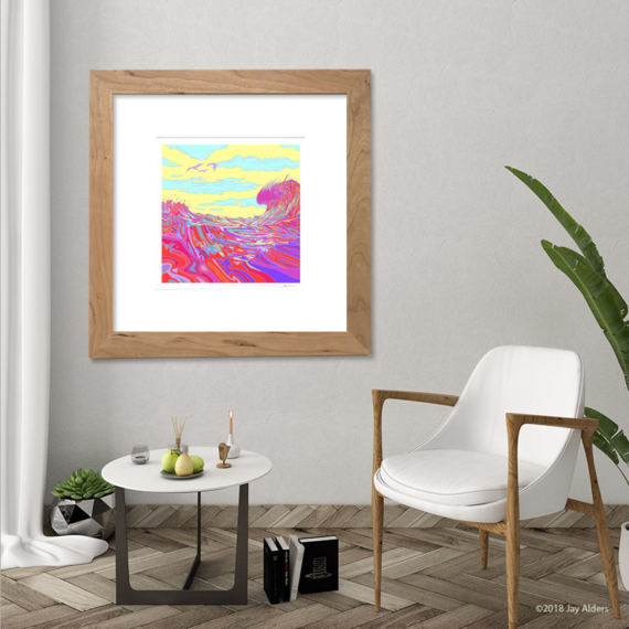 Mass Trip - Surreal, contemporary modern art print of ocean waves by fine artist Jay Alders