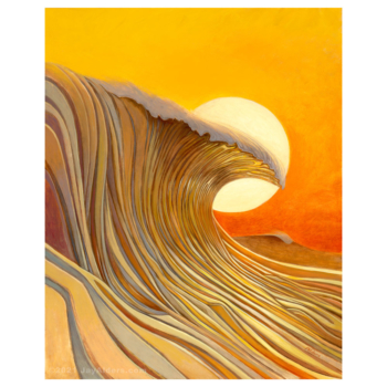Daily Roast contemporary ocean wave painting by Jay Alders used for Slightly Stoopid collaboration