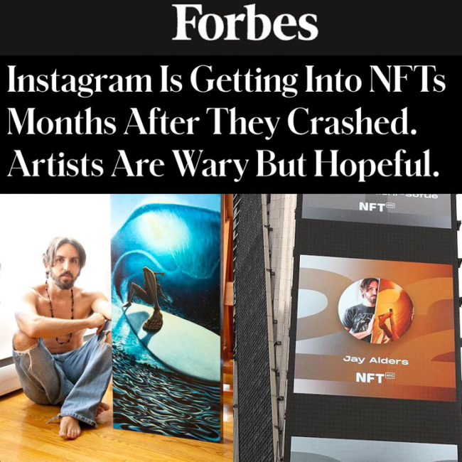 NFT artist in Forbes, Jay Alders