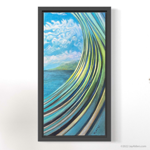 Contemporary ocean themed painting of tropical wave - Wave 82422 by Jay Alders