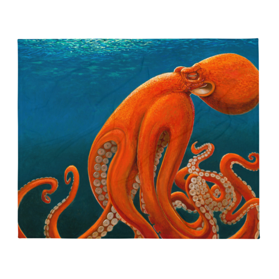 Octopus design throw blanket by Jay Alders