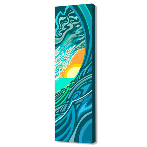 modern art surfing wave art print