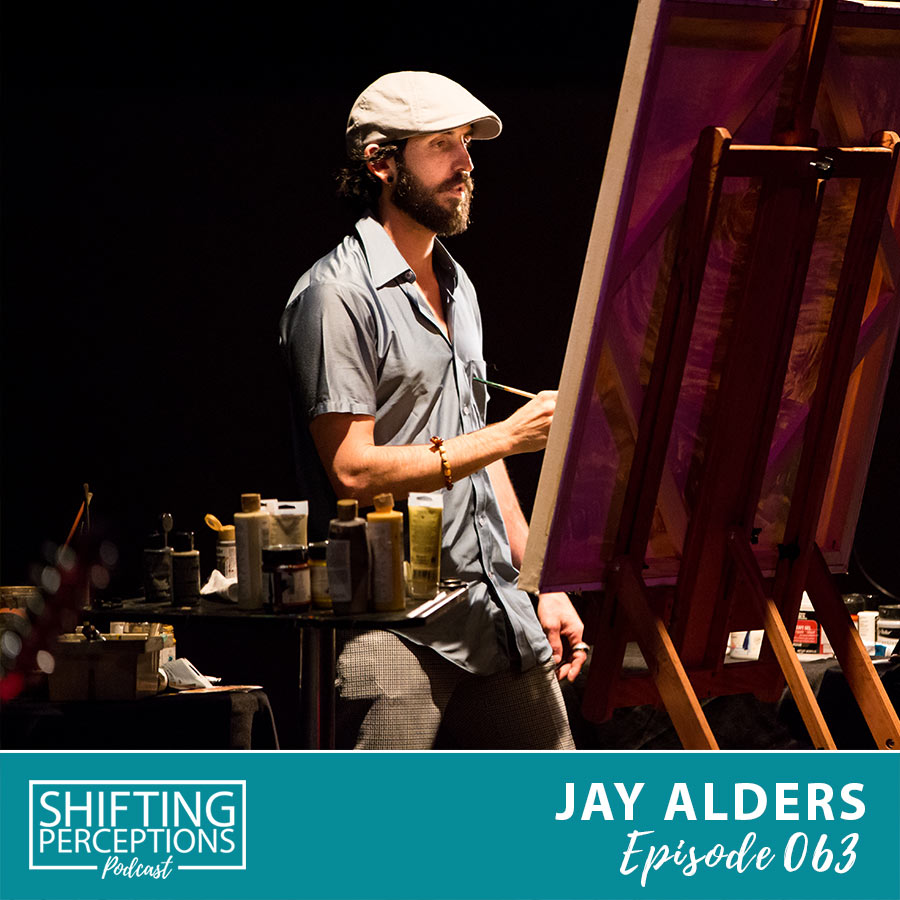 fine artist Jay Alders painting at the easel and talking about art advice and artist tips