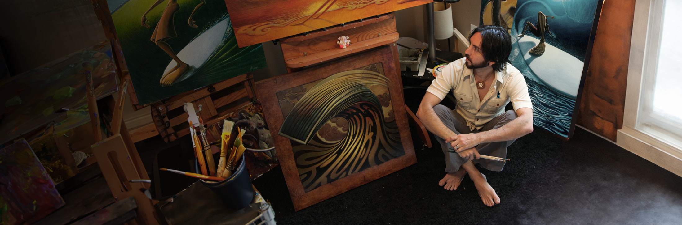 Fine Artist and surf artist Jay Alders