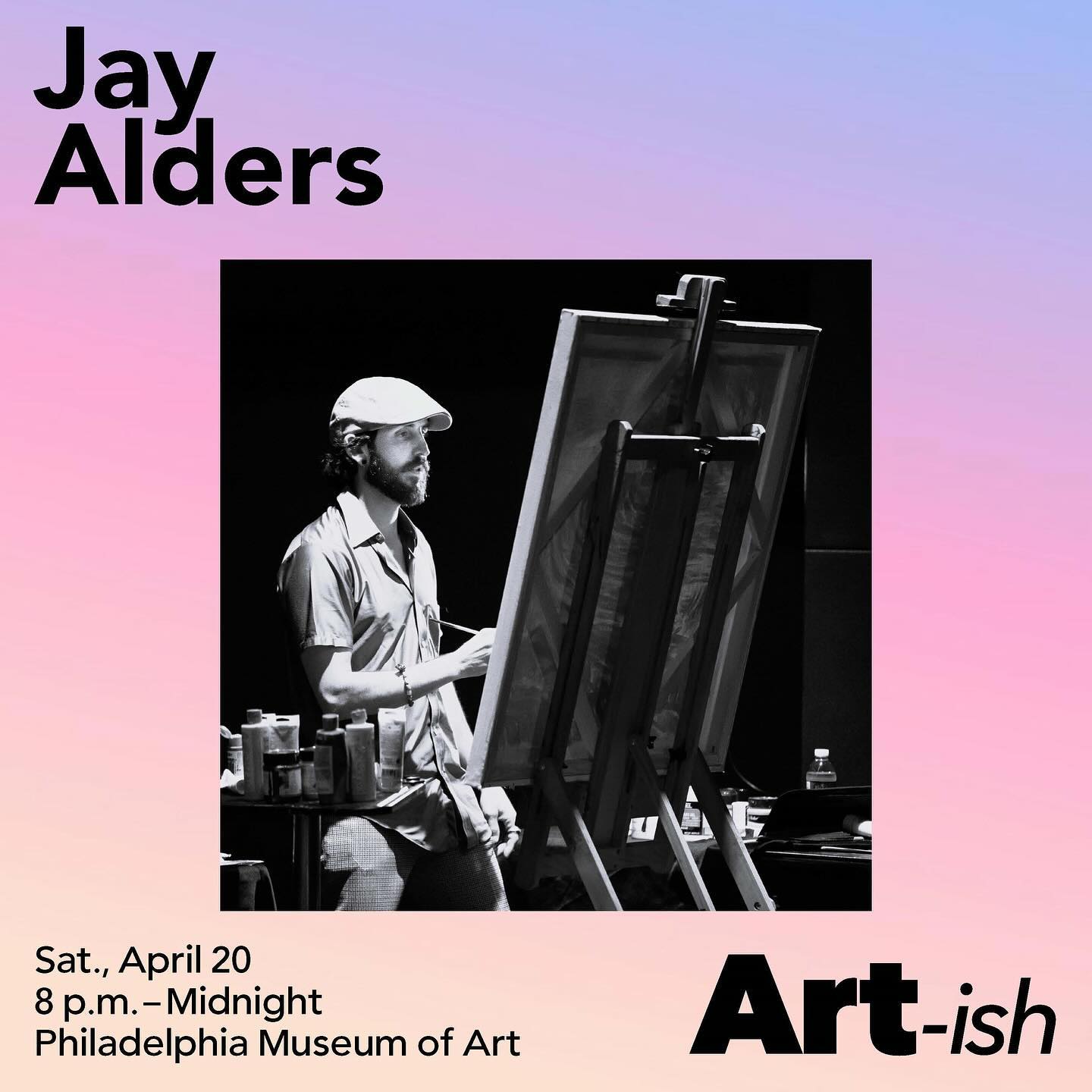 Jay Alders live painting at the Philadelphia Museum of Art 2024