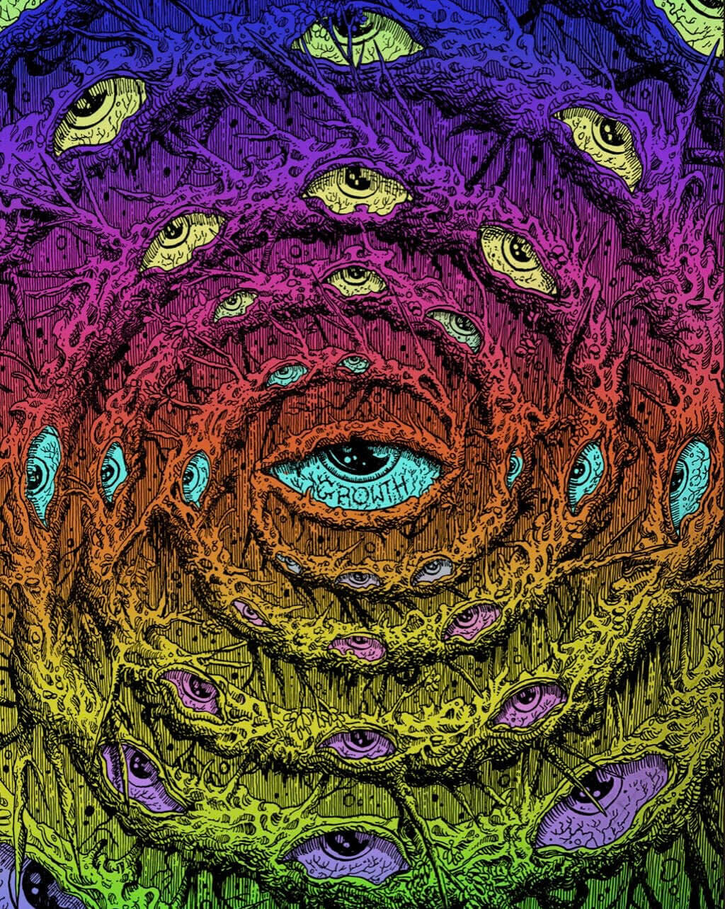 Bo Bramwell, psychedelic Artist -Trippy art with eyeball